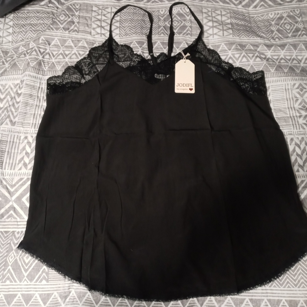 Black lace racerback cami